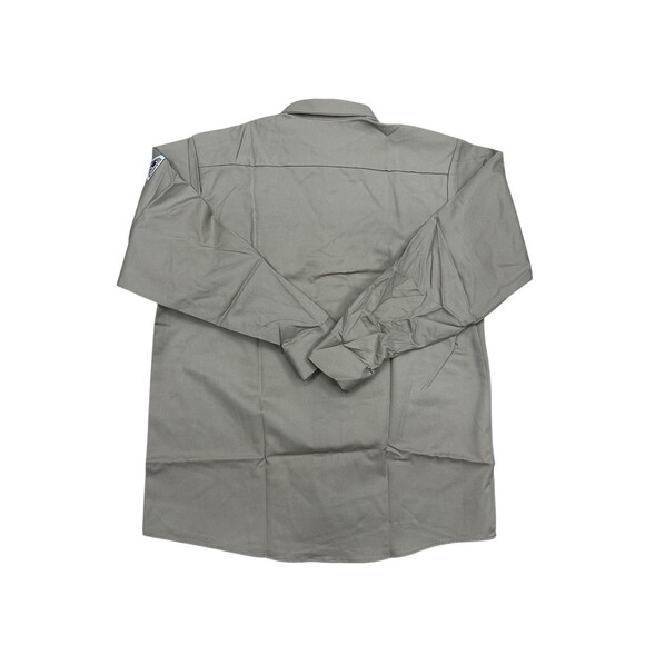 Bulwark Excel FR Mens Flame Resistant Long Sleeve Tan Plaid Uniform Shirt XL-REG - Picture 2 of 2